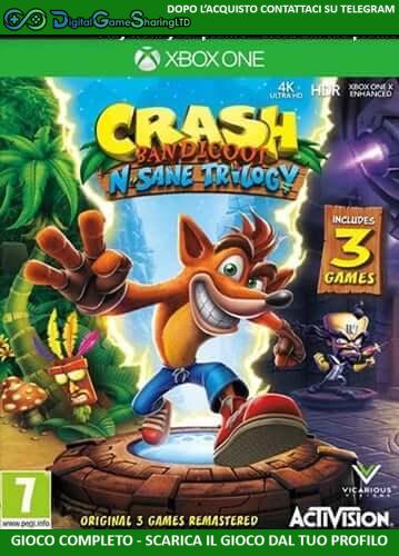 Crash Bandicoot N.Sane trilogy (La serie) | Account Xbox One | Series X/S [NO CODICE] DigitalGameSharing LTD