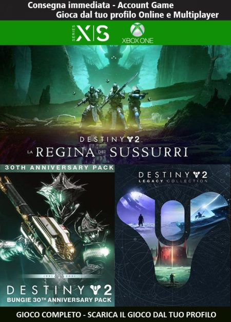 Destiny 2 La Regina Dei Sussurri - Collezione Storica - 30 anni di Bungie - L'eclissi | Account Xbox One | Series X/S [NO CODICE] DigitalGameSharing LTD